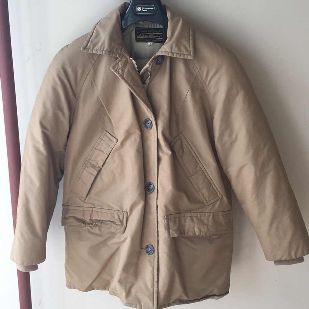 Eddie Bauer Goose Down Parka Tan